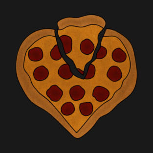 Pizza Love Heart, Pizza Lover T-Shirt