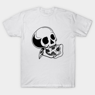 Skull Eating Pizza T-Shirt