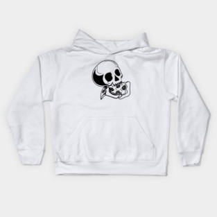 Skull Eating Pizza Kids Hoodie