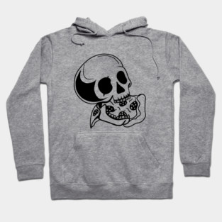 Skull Eating Pizza Hoodie