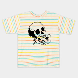 Skull Eating Pizza Kids T-Shirt
