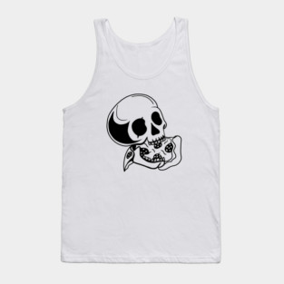 Skull Eating Pizza Tank Top
