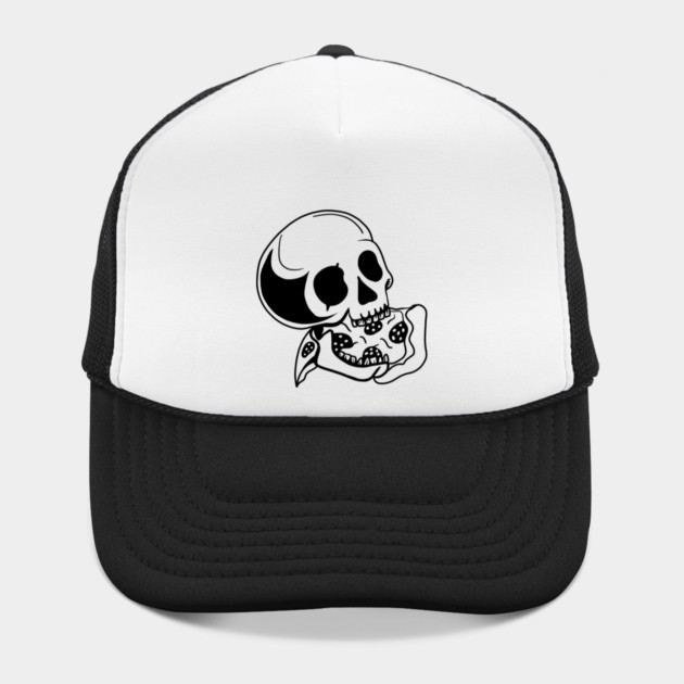 Skull Eating Pizza by logiamerch