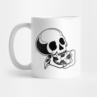 Skull Eating Pizza Mug