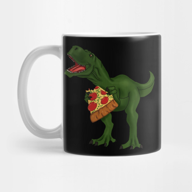 T-rex Dinosaur Eating Pizza by logiamerch