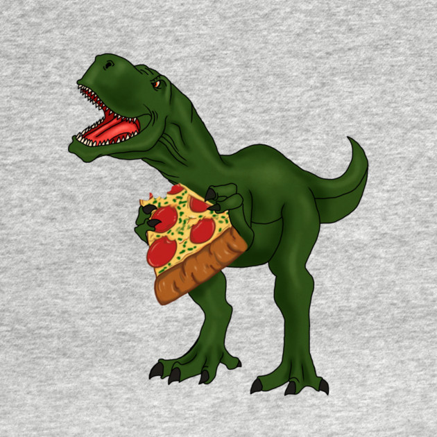 T-rex Dinosaur Eating Pizza by logiamerch