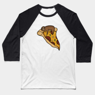 Pizza Sloth, Pizza Slice Baseball T-Shirt
