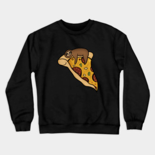 Pizza Sloth, Pizza Slice Crewneck Sweatshirt