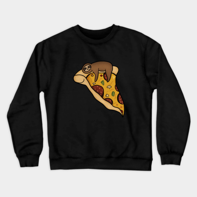 Pizza Sloth, Pizza Slice Crewneck Sweatshirt by logiamerch