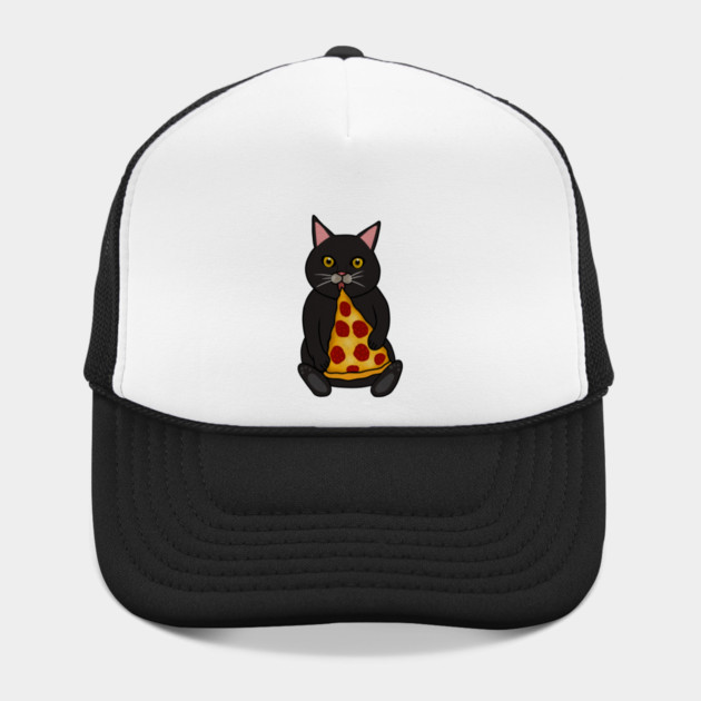 Black Cat Eating Pizza, Funny by logiamerch