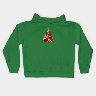 Pizza, Fast Food, Burger Xmas Christmas Tree Kids Hoodie