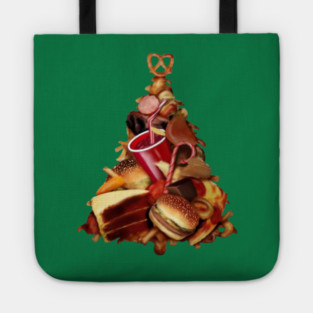 Pizza, Fast Food, Burger Xmas Christmas Tree Tote