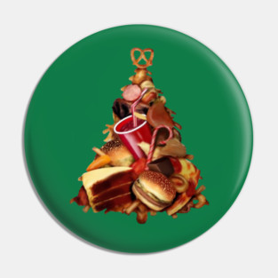 Pizza, Fast Food, Burger Xmas Christmas Tree Pin