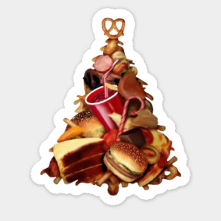 Pizza, Fast Food, Burger Xmas Christmas Tree Sticker