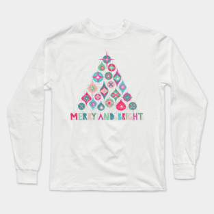 Vintage Christmas: Merry and Bright Long Sleeve T-Shirt