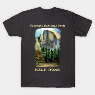 Half Dome, Yosemite National Park, painterly design T-Shirt