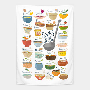 Soups of the World A-Z Tapestry
