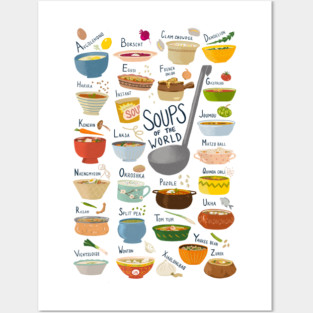Soups of the World A-Z Posters and Art
