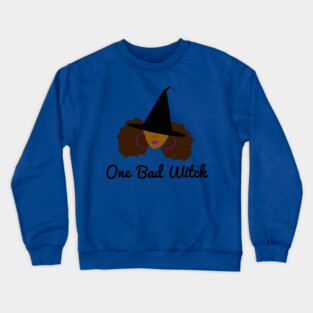 One Bad Witch Halloween Crewneck Sweatshirt