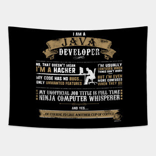 I Am A Java Developer Funny Tapestry