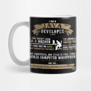 I Am A Java Developer Funny Mug