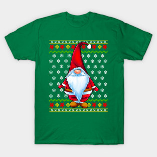 Santa Claus Gnome Ugly Christmas Sweater T-Shirt