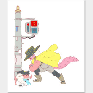 Croc & baby brother on the streets Posters and Art