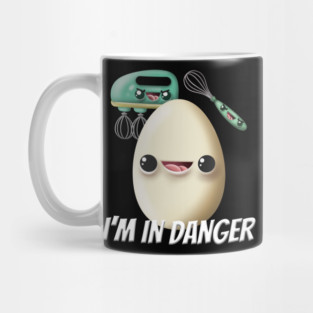 Angry Egg Beater I'm In Danger Egg Mug