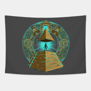 Alien UFO Tapestry