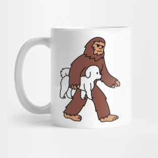 Bigfoot Grabbing Bichon Frise Mug