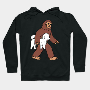 Bigfoot Grabbing Bichon Frise Hoodie