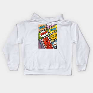 cartoon comic book Kids Hoodie