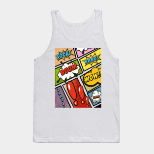 cartoon comic book Tank Top