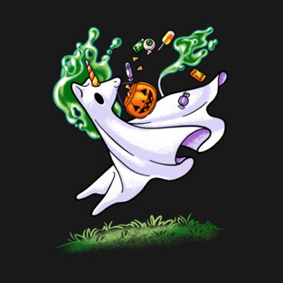 Boonicorn - Cute Ghost Unicorn with Candy T-Shirt