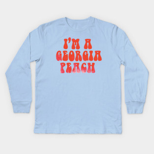 Georgia Peach Kids Long Sleeve T-Shirt