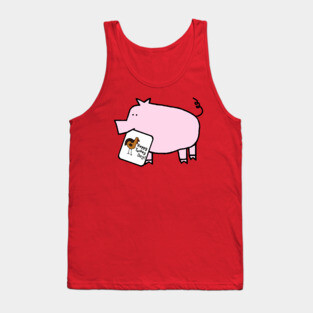 Cute Pig With Thanksgiving Turkey Greetings Tank Top