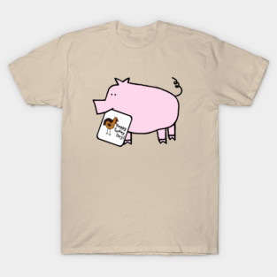 Cute Pig With Thanksgiving Turkey Greetings T-Shirt