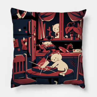 Haunted by Cats - Halloween Cat Pillow