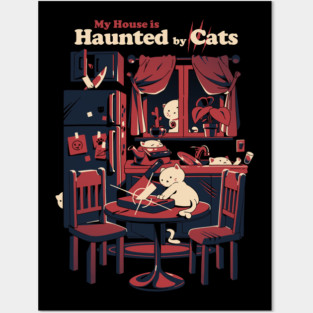 Haunted by Cats - Halloween Cat Posters and Art