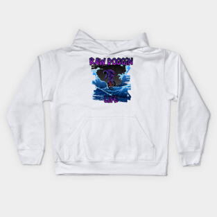 Raw Doggin Life, Moon Man Kids Hoodie
