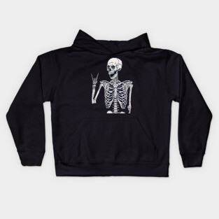 Rock on Skeleton Kids Hoodie