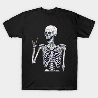 Rock on Skeleton T-Shirt