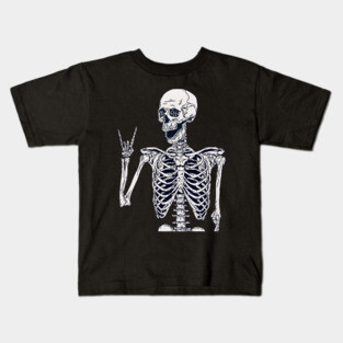 Rock on Skeleton Kids T-Shirt