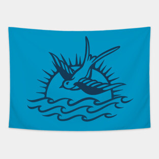Sparrow Tattoo Tapestry