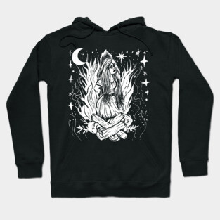 Salem Witch Trials Burning Witchcraft Occult Goth Pagan Hoodie