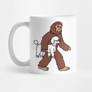 Bigfoot Grabbing Poodle Mug