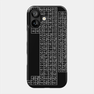 Periodic Table of Elements (invert) Phone Case