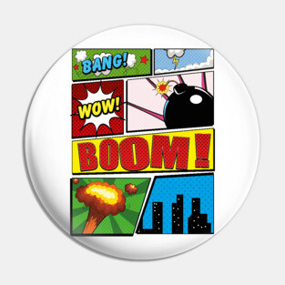 Cartoon comic book Pin