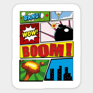 Cartoon comic book Sticker