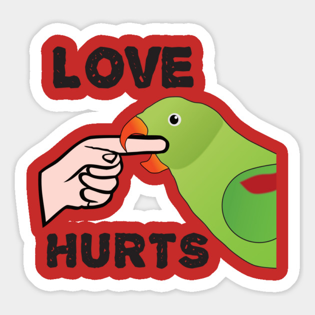 Love Hurts - Alexandrine Parakeet Female Magnet by Einstein Parrot